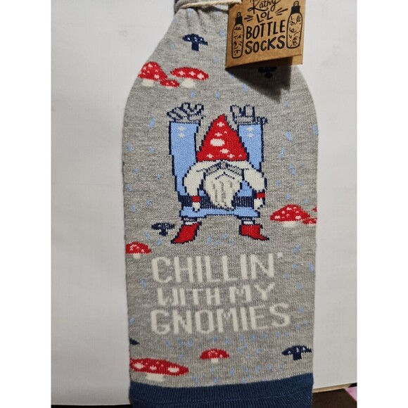 Chillin' With My Gnomies Wine Bottle Sock - Picture 4 of 7